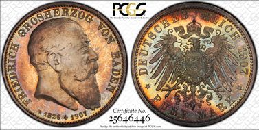 1907 5 Mk Death of Friedrich J-37 PR66