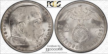 1937-A 2 Mk J-366 MS64