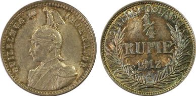 1912-J 1/4 Rup J-720 MS64