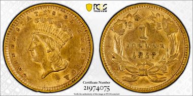 1857 G$1 AU55