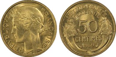 1939 50C Gad-423 F-192 MS67