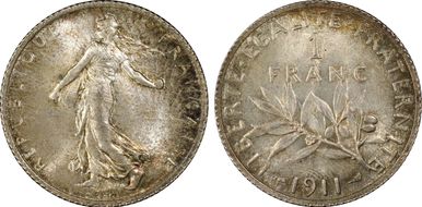 1911 1 Fr Gad-467 F-217 MS65