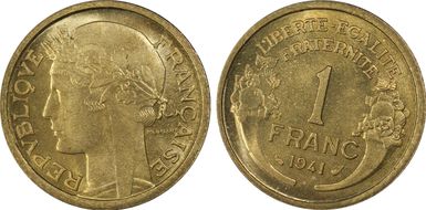 1941 1 Fr Gad-470a F-219 Br-Al MS66