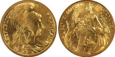 1916 10C Gad-277 F-136 Étoile MS66RD