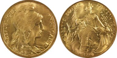 1916 10C Gad-277 F-136 Étoile MS67RD