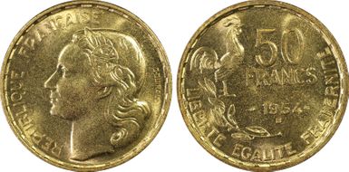 1954-B 50 Fr Gad-880 F-425 MS65