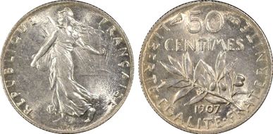 1907 50C Gad-420 F-190 MS64