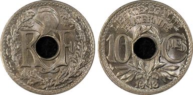 1918 10C Gad-286 F-138 MS67