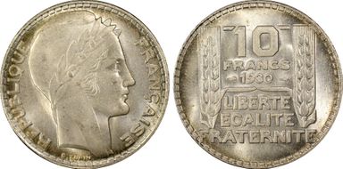 1930 10 Fr Gad-801 F-360 MS66+