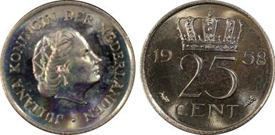 1958 25C PR66