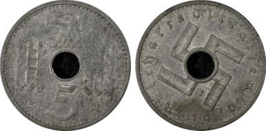 1940-F 5 Pfg Military Issue MS62