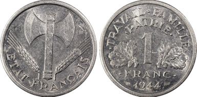 1944-C 1 Fr Gad-471 Bazor, Petit C F-223 MS62