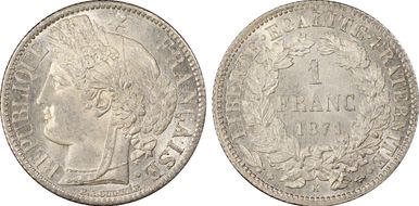 1871-K 1 Fr Gad-465 F-216 MS64+