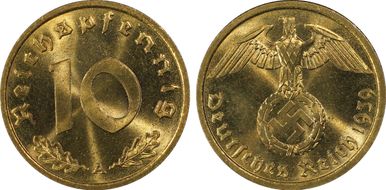 1939-A 10 Pfg J-364 MS66