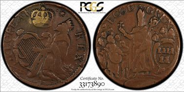 1670s NJ 1/2P Saint Patrick VF35BN