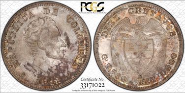 1942-B 10C Restrepo-15 MS63