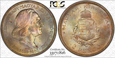 1936-BP 2 Pen Franz von Liszt KM-515  Ag MS64