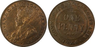 1924 (s) 1D Indian obverse MS64RB