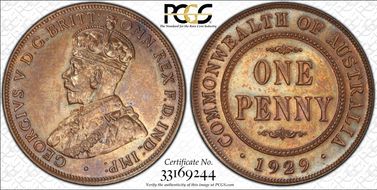 1929 (m) 1D Indian obverse MS63BN