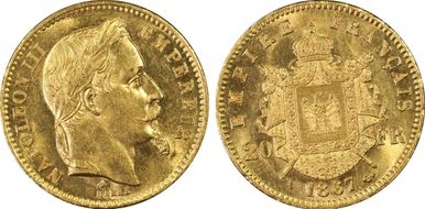 1867-A 20 Fr Gad-1062 F-532 MS63