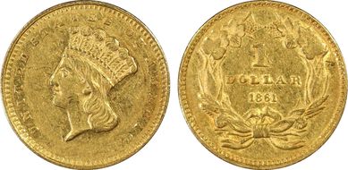 1861 G$1 AU53