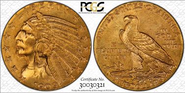 1909-D $5 MS63