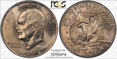 1972-D $1 MS66