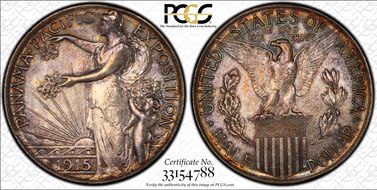 1915-S 50C Panama-Pacific MS63