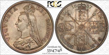 1887 Dbl Fl S-3923 Arabic 1 MS64