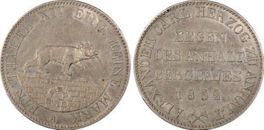 1852-A Thaler KM-84 Mining AU58