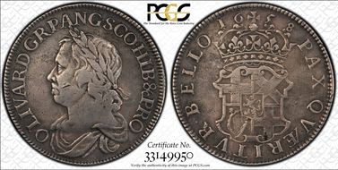 1658/7 Crown S-3226 Cromwell Modified Die Crack VF20