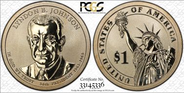 2015-P $1 Lyndon B. Johnson Rev PR Chronicles Set PR70