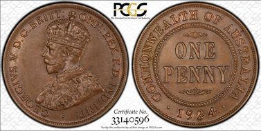 1924  1D English obverse MS63BN