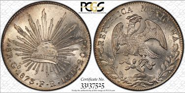 1873-Go FR 8 R Go53 MS62