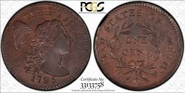 1795 1C Plain Edge MS61BN