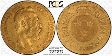 1869 Carolin KM-716  Au XF40