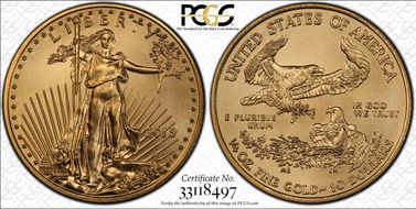 2015 $10 Gold Eagle MS70