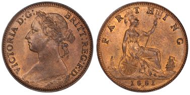 1881-H 1/4D S-3959 MS65+ RB