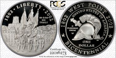2002-W $1 West Point PR69DCAM
