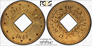 1849 G$1 J-115 MS62