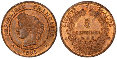 1896-A 5C Gad-157a Torche F-118 MS64RB