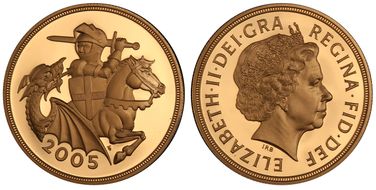 2005 £5 S-SE10 St. George PR69DCAM