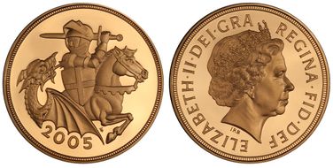 2005 £5 S-SE10 St. George PR70DCAM