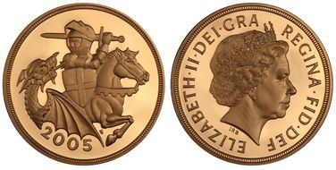2005 £5 S-SE10 St. George PR69DCAM