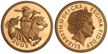 2005 £5 S-SE10 St. George PR70DCAM
