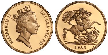 1985 £5 S-SE3 St. George PR69DCAM