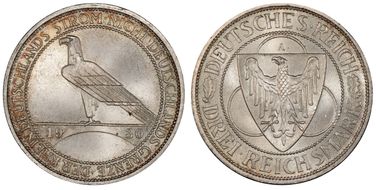 1930-A 3 Mk Rhineland J-345 MS65