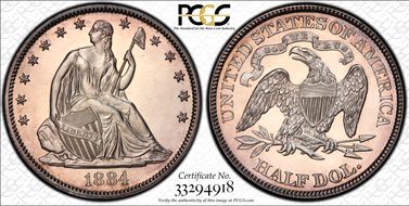 1884 50C PR64CAM