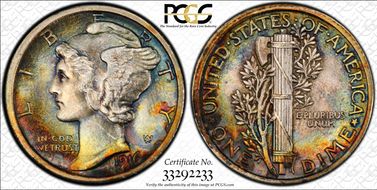 1916 10C Mercury MS63FB