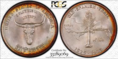 1935 50C Spanish Trail MS68